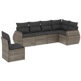 Maison Chic Seti vrtnega pohištva - Vrtna garnitura - Vrtni pohištvo set 6-delna z blazinami siv poli ratan, (21806560) | Shoptok.si