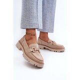 S. BARSKI Women's Beige Suede Moccasins with Ornament D&A | shoptok.hr