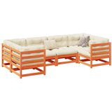 vidaXL 6-dijelni set vrtnih sofa voštano smeđi od masivne borovine Cijene