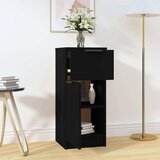 vidaXL Komoda črna 30x30x70 cm inženirski les | Shoptok.si