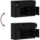 TV ormar 91 x 34 x 61 cm Crni hrast Konstruirano drvo | shoptok.hr
