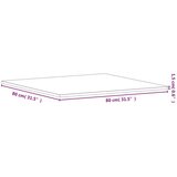 Stolna ploča 80 x 80 x 1 5 cm četvrtasta od masivne bukovine | shoptok.hr