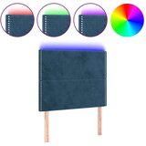  Posteljno vzglavje temno modro 90x5x118/128 cm žamet | Shoptok.si