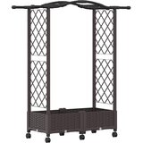  Povišeni krevet s mrežom i krovom Smeđa 124 x 40 x 129 cm PP | Eponuda.com