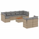  10-dijelni set vrtnih sofa s jastucima bež od poliratana | shoptok.hr