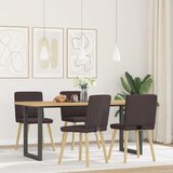 Maison Chic Jedilni stoli - Vzorci stoli 4 kosi temno rjavo blago A952, (22032391) | Shoptok.si