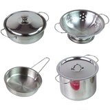  Set lonaca i kuhinjskog pribora za djecu - metalni/srebrni | shoptok.hr