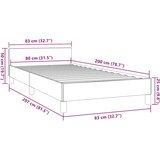  Okvir za krevet s uzglavljem bez madraca krem 80x200 cm | shoptok.hr