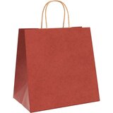 Papirnate vrećice 250 kom s ručkama crvene 26x17x25 cm | shoptok.hr