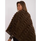 Wool Fashion Italia Poncho-AT-PN-2347.88-dark brown | Shoptok.si