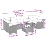  Sjedeća garnitura za vrt Smeđa i crvena 55 x 55 x 37 cm | shoptok.hr
