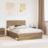  Konstrukcija postelje Oreh 150 x 200 cm Masivno borovo les, (5000103093) | Shoptok.si
