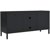 TV ormarić crni 105 x 35 x 52 cm od čelika i stakla | Eponuda.com