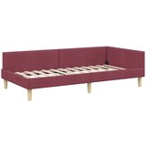 vidaXL Kotna postelja Drugo z vzglavjem vinsko rdeča 90 x 190 cm | Shoptok.si