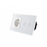 Wise wifi pametni prekidac 2 tastera i uticnica - modularni, stakleni panel | ePonuda.com