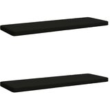  Jastučići za klupe - 2 dijela VUGHT 2 kom. 100% poliester Crna - Crna (melange) 150 x 50 cm 2 | shoptok.hr