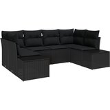 vidaXL set od 6 komada vrtnih kauča s jastučićima crni poli ratan | shoptok.hr