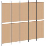  5-podijeljeni pregradni zid Bež 250 x 220 cm Tkanina | Eponuda.com