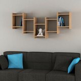 Livetastic Stenski Regal Bat, Barva Hrasta | Shoptok.si