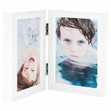 vidaXL Dvostruki preklopni okvir za fotografije bijeli 2 x (13x18 cm) | shoptok.hr