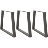  Noge jedilne mize V-oblika 3 kosi Antracit 100x(72-73,3) cm | Shoptok.si