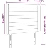  Uzglavlje s ušima plavi 103x16x118/128 cm od tkanine | shoptok.hr
