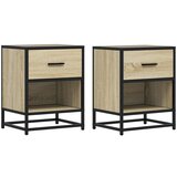vidaXL Noćni ormarići 2 kom boja hrasta 40x31x50 cm konstruirano drvo | shoptok.hr