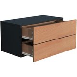 MID.YOU Nočna Omarica Usal L 60, Hrast, Črna | Shoptok.si