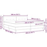 Box Spring Krevet s Madracem &amp LED Tamno Sivi 200x200 cm Tkanina | shoptok.hr