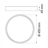  LED Plafonjera 28W Ø45CM 2400LM 3000K Dimmable | Shoptok.si
