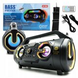  FM SD cevni akumulatorski radio 3000mAh LED RGB Bluetooth BoomBox Cene