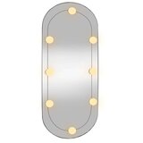  Zidno ogledalo s LED svjetlima 35x80 cm stakleno ovalno | shoptok.hr