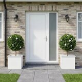  Vrtna posuda za sadnju s LED svjetlom 2 kom. Bijela - Bijela 50 x 60 x 48 cm 2 | shoptok.hr