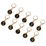 INF Set of 10 Alloy Enamel Number Stitch Markers 0-9 for Knitting and Crochet Black, (5000324988) | Shoptok.si