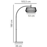 Nordlux Stojeća lampa DICTE 1xE27/60W/230V crna/bela | Eponuda.com