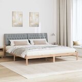  Krevetni okvir s tapiciranim uzglavljem Smeđa 200 x 200 cm | shoptok.hr