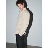 Reserved prešita srajčna jakna - bež | Shoptok.si