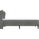  Krevetna konstrukcija s uzglavljem Tamnosiva 90 x 190 cm Baršun | shoptok.hr