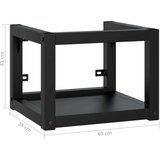 vidaXL stenski kopalniški regal črn 40x38x31 cm železo | Shoptok.si