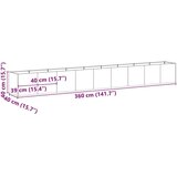 vidaXL Sadilica antracit 360x40x40 cm od hladno valjanog čelika | shoptok.hr