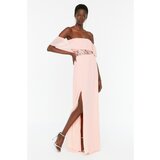 Trendyol Dried Rose Lace Detailed Evening Dress & Graduation Dress Cene