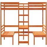  Okvir kreveta na kat sa stolom i stolicama 75x190 cm borovina | shoptok.hr