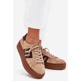 Boto Women's Platform Sneakers Made of Natural Suede Beige Eldira | ePonuda.com