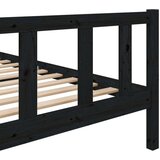  Za krevet od masivnog drva crni 140 x 190 cm | shoptok.hr