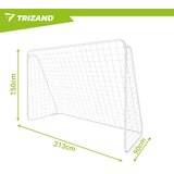 Trizand nogometni gol 213 × 150 × 90 cm – metalni vrtni gol s mrežom Cijene