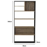 Hanah home polica za knjige FRN-9013, 90x180x25 cm, braon | Eponuda.com