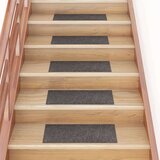 vidaXL Samoljepljivi otirači za stepenice 15 kom 60 x 25 cm sivo-smeđi | shoptok.hr