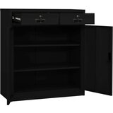  Uredski ormarić crni 90 x 40 x 102 cm čelični | shoptok.hr