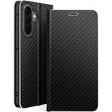 AVIZAR Folio etui za Galaxy A57 efekt ogljika s kovinskim okvirjem in žepkom za kartice, Črna, (5000274702) | Shoptok.si
