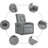  Naslonjač na podizanje od tkanine svjetlosivi | shoptok.hr